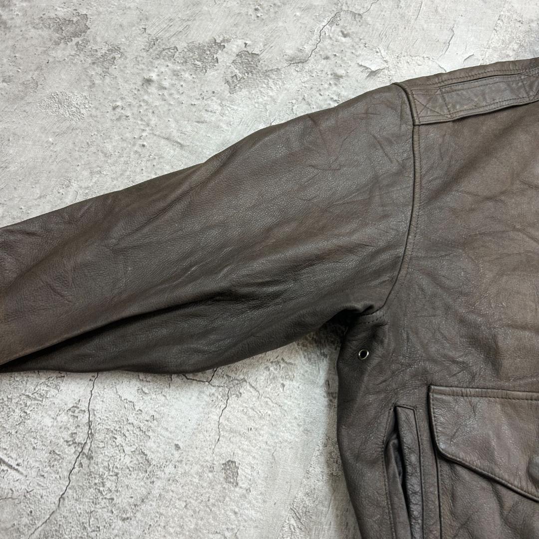 ロ*ク様 G-III 　レザージャケット　A-2　古着　ブラウン　茶色　L