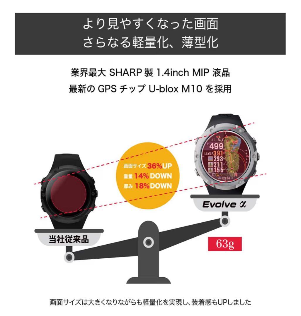 ショットナビ Evolve α ゴルフGPSナビ　ホワイト　未使用