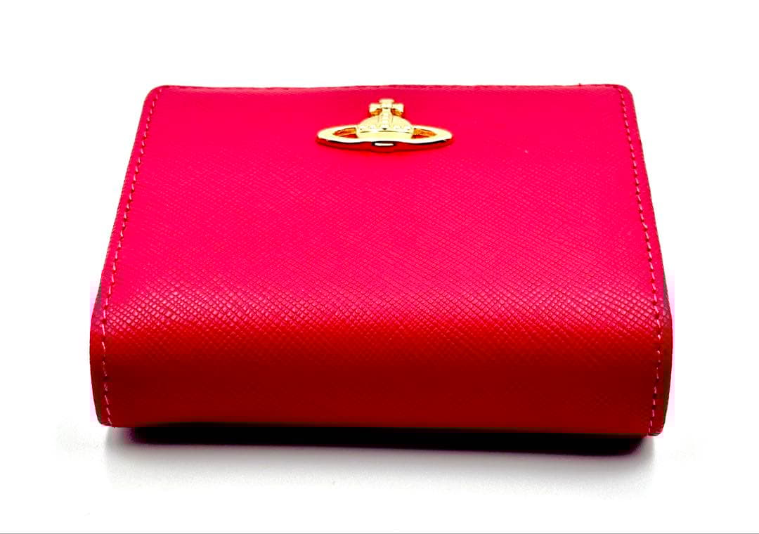 【♡新品未使用♡】Vivienne Westwood 二つ折り財布 ピーチ 人気