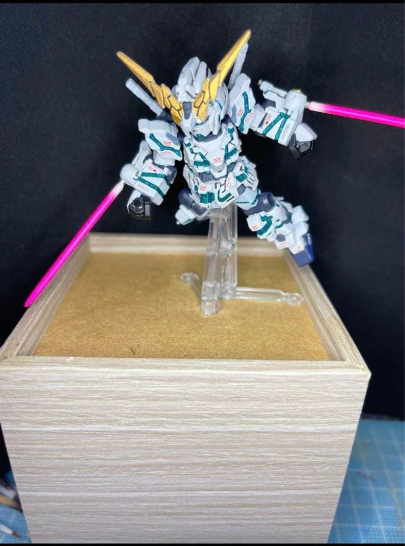 モビルスーツアンサンブル ユニコーンガンダム 緑 覚醒 塗装品 改造