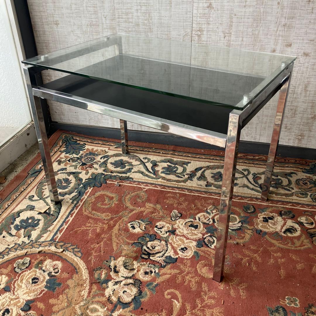 ニトリ ミスティー2 アイアンフレーム ダイニングテーブル ガラステーブル 金属