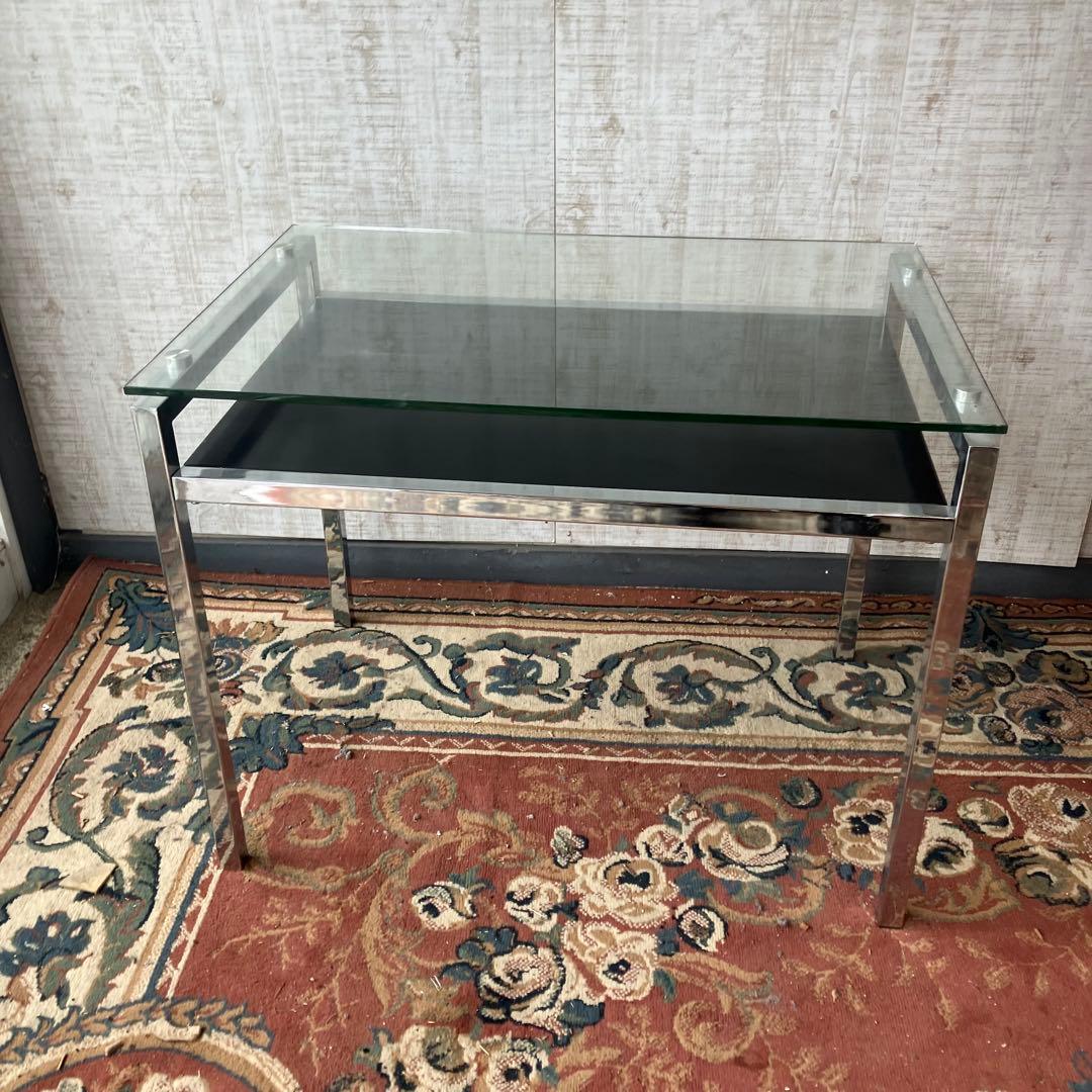 ニトリ ミスティー2 アイアンフレーム ダイニングテーブル ガラステーブル 金属