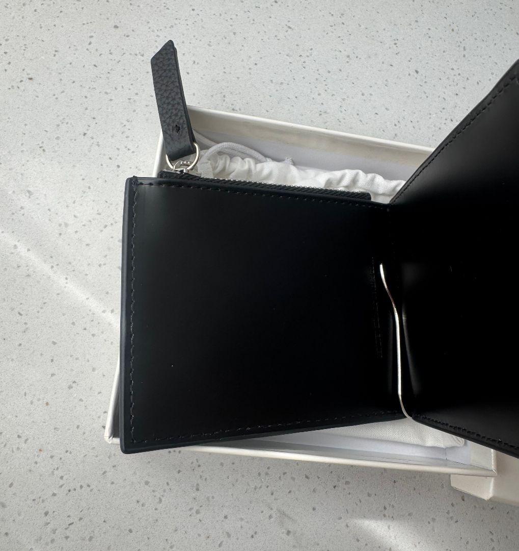 Maison Margiela ブラックレザー二つ折り財布