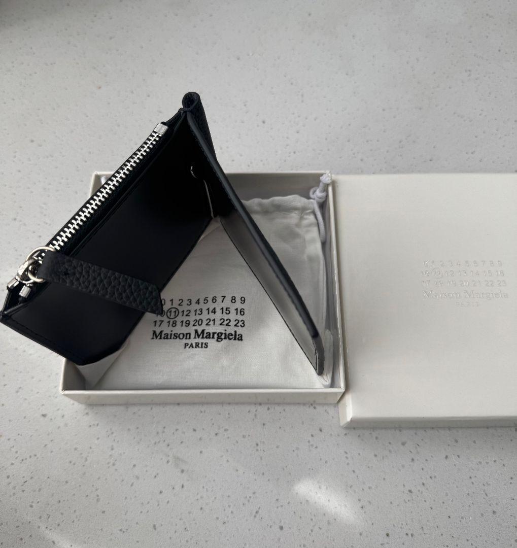 Maison Margiela ブラックレザー二つ折り財布