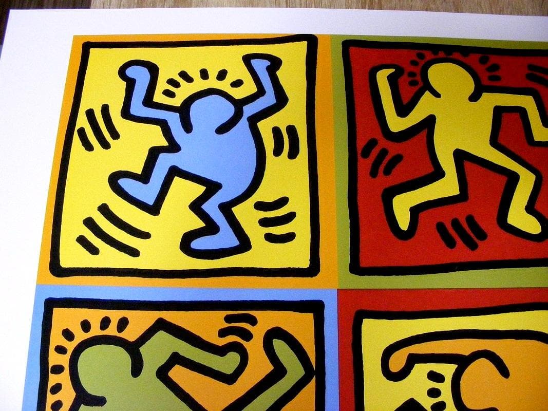 キースヘリング Six Dancing People 1999年製 ポスター