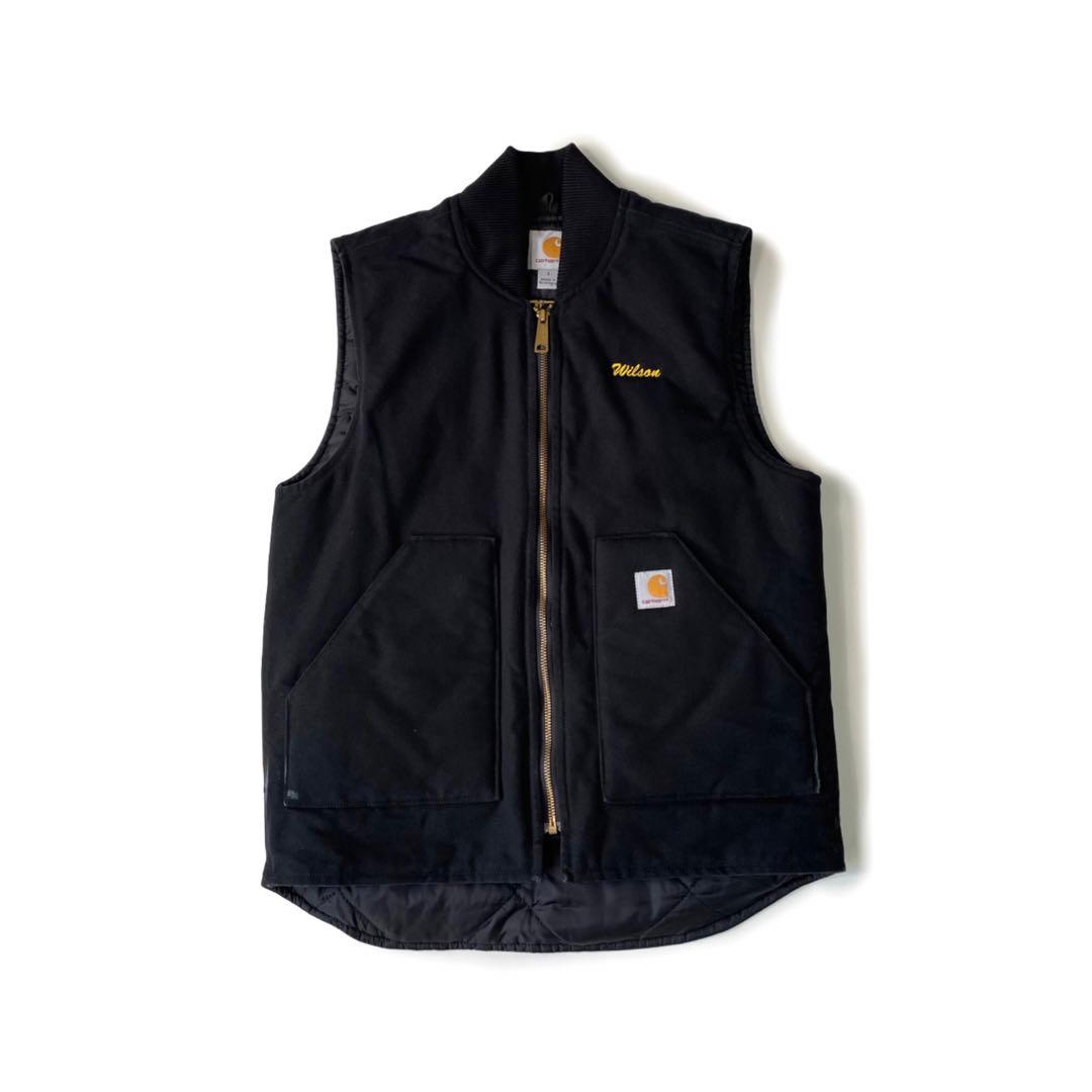 00’s Carhartt ダックベスト ワーク ブラック 企業系 カーハート