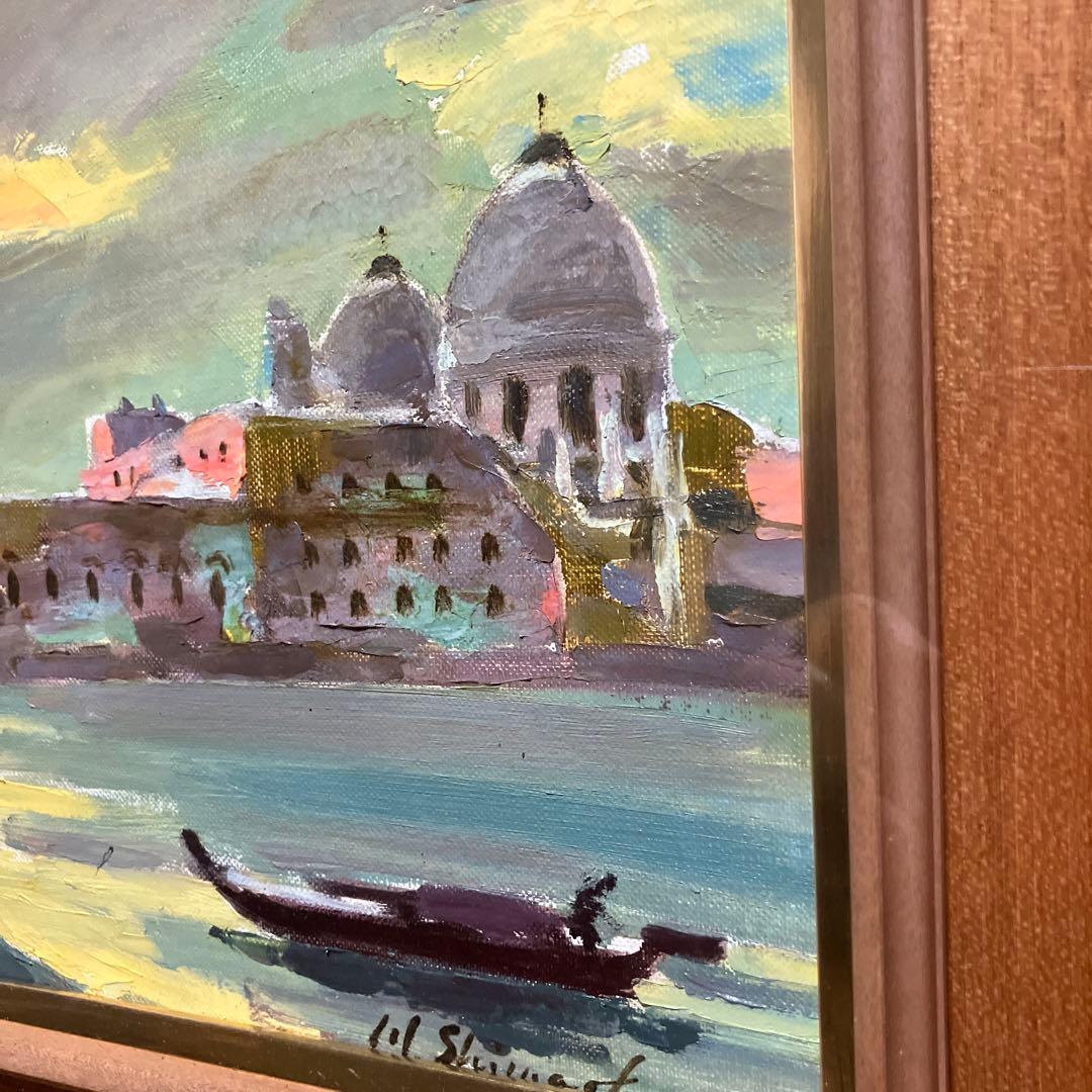 島関　實作　油絵「夜明けのヴェニス」