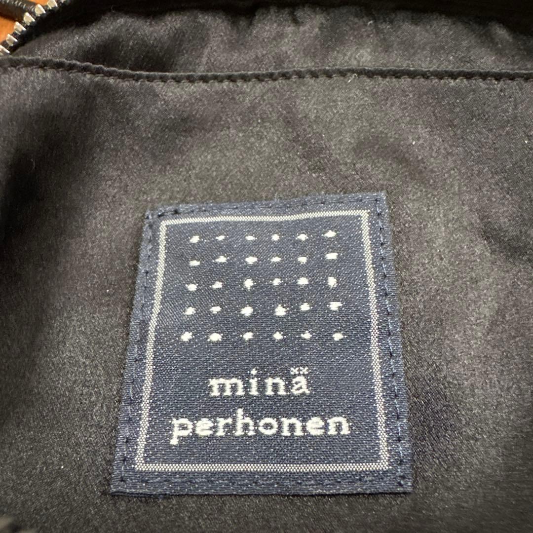 ミナペルホネン　タンバリン coupe bag クッペバック　ブラック　シルク