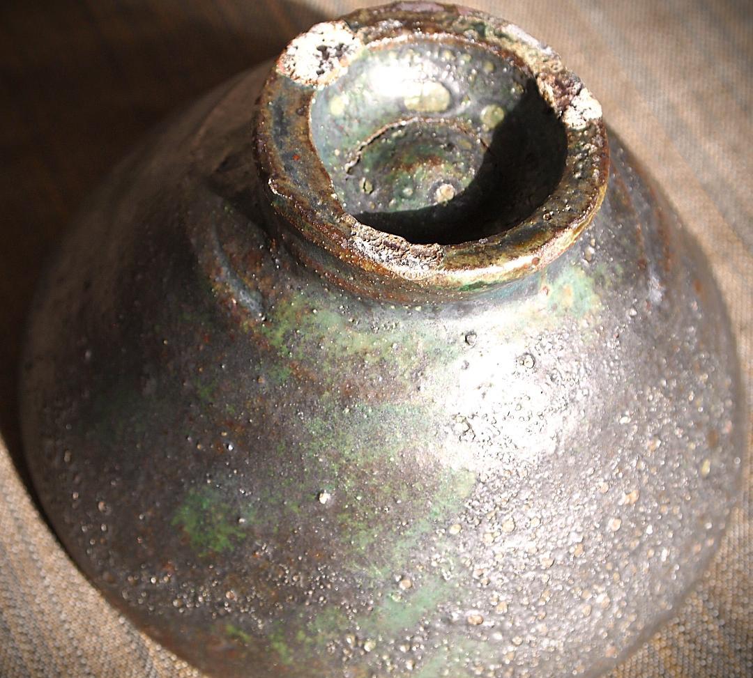 人気作家★加地学【師：森岡成好】★窯変黒茶碗C