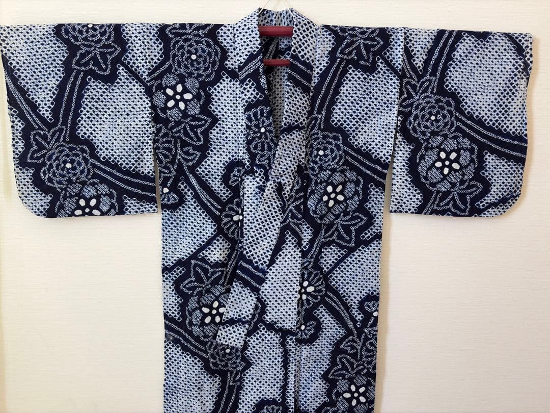 有松絞り　浴衣　身丈157センチ