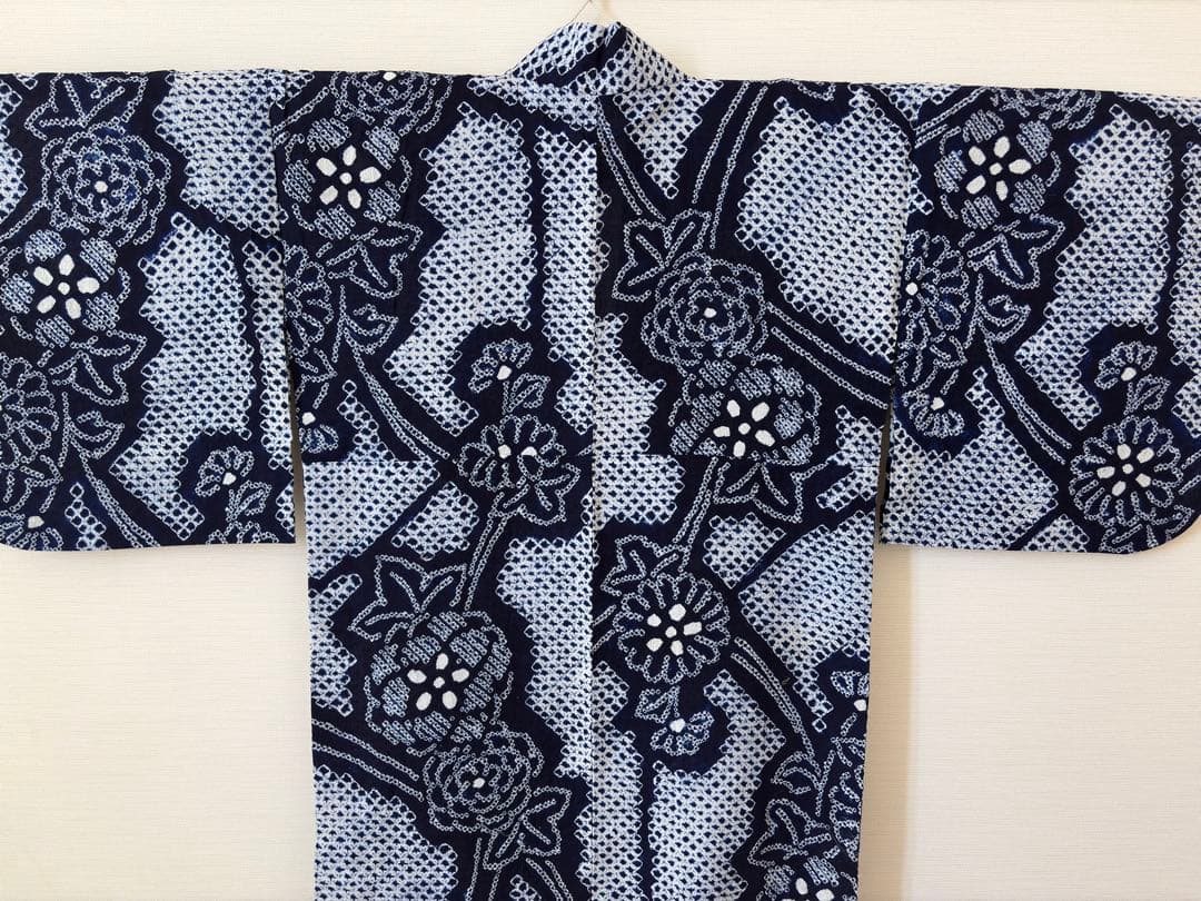 有松絞り　浴衣　身丈157センチ