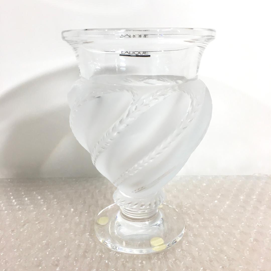 ○美品！ Lalique ラリック エルムノンヴィル 花瓶 フラワーベース レア