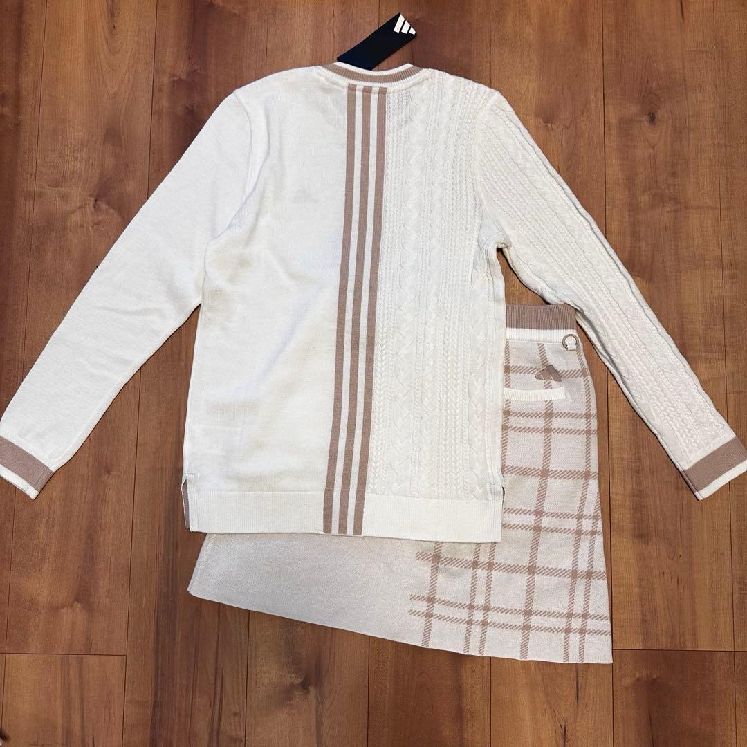 長袖セーター　ニットスカート　サイズM セットアップ　ゴルフウェア　秋冬　ウール