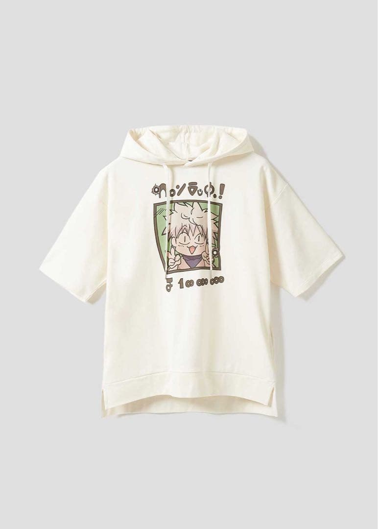 HUNTER×HUNTER ウォンテッド｜ミニ裏毛ビッグシルエット半袖パーカー