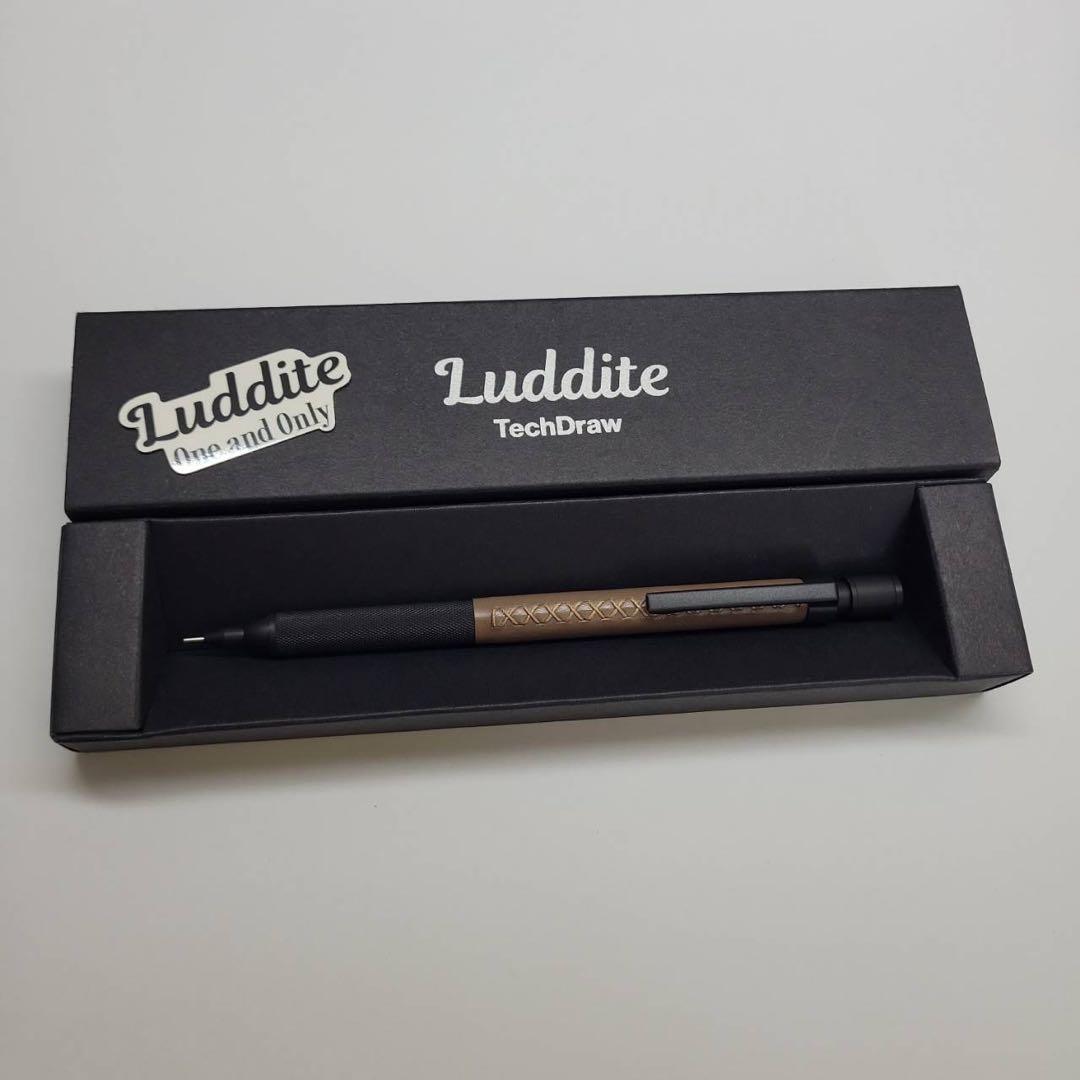 ラダイト　テックドロー　2 革軸　キャメル　シャーペン　Luddite　本革