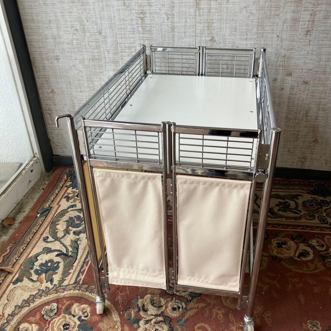 店舗什器 中折れ式ワゴン W900 店舗用品 陳列什器 販売ワゴン セールワゴン