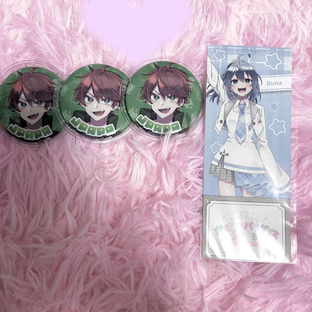 カラフルピーチ じゃぱぱ ゆあんくん うり 缶バッジ るな 特典