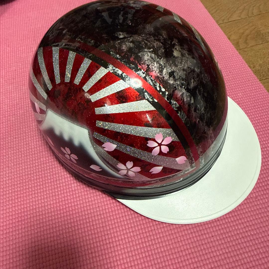 カスタムコルク半　黒ラップ✘Candyレッドラップ富士日章　七色ラメ