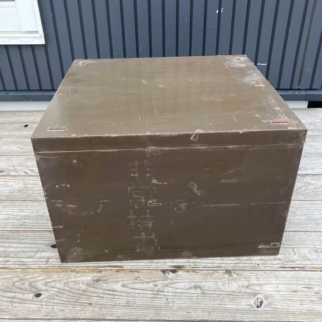 昭和レトロ クロガネ インダストリアル 6段スチールラック 収納ボックス 古家具