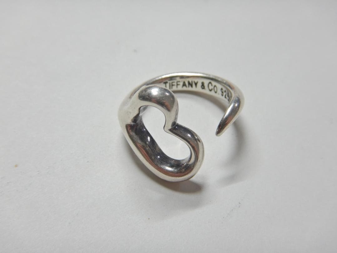 う*い様 ティファニー オープンハート シルバーリング SV925 10号
