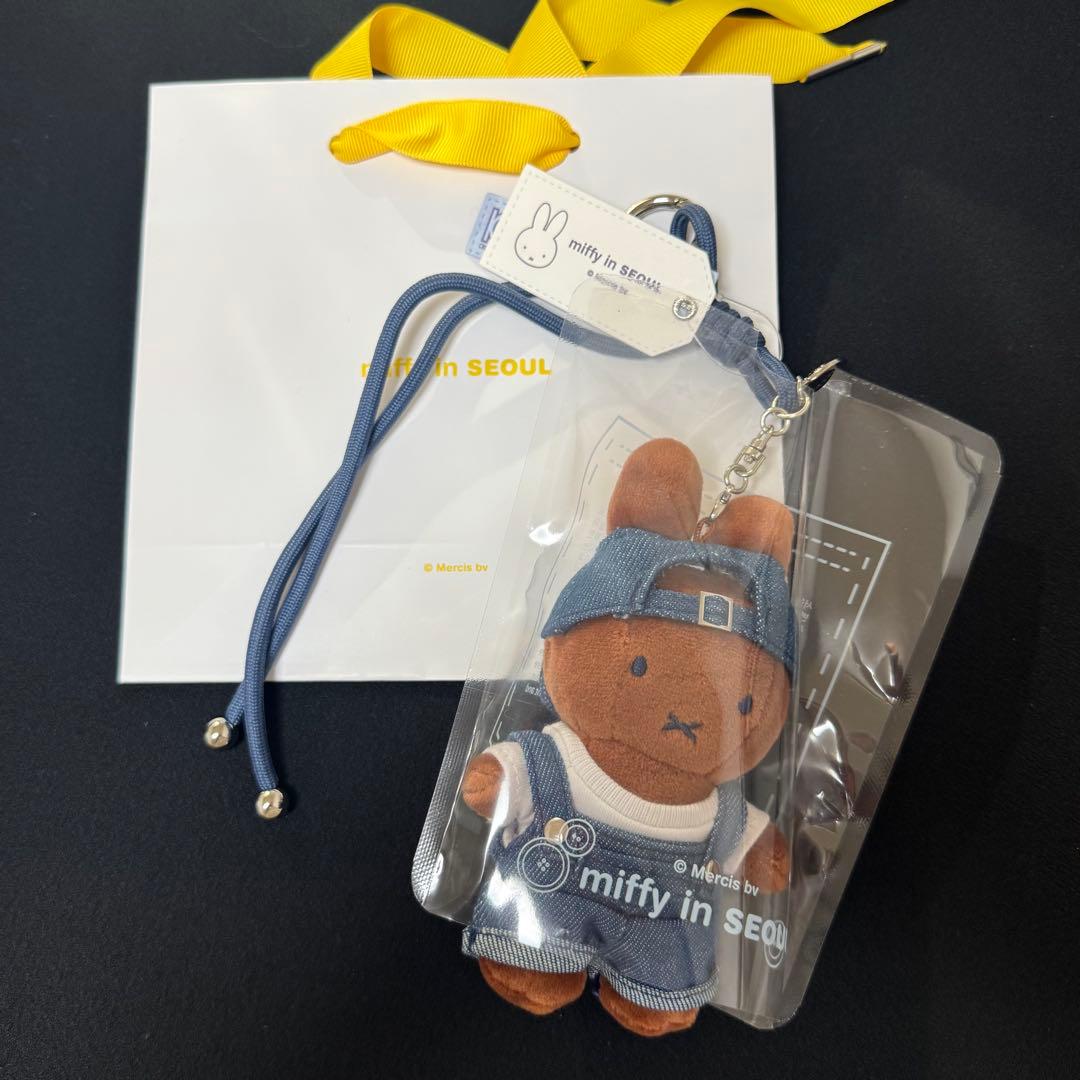 新品　ミッフィー デニム　マスコット 3体セット　ショッパー付　韓国限定　聖水②