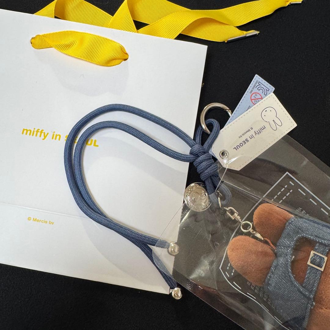 新品　ミッフィー デニム　マスコット 3体セット　ショッパー付　韓国限定　聖水②