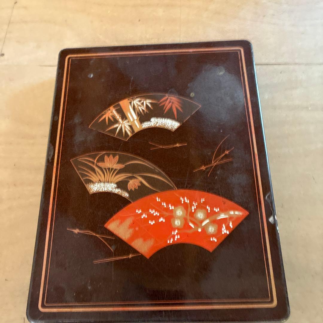 扇子模様の重箱と筆セット