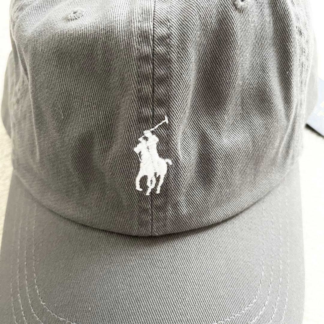 【新品未使用】POLO RALPH LAUREN キャップ グレー　人気白ポニー