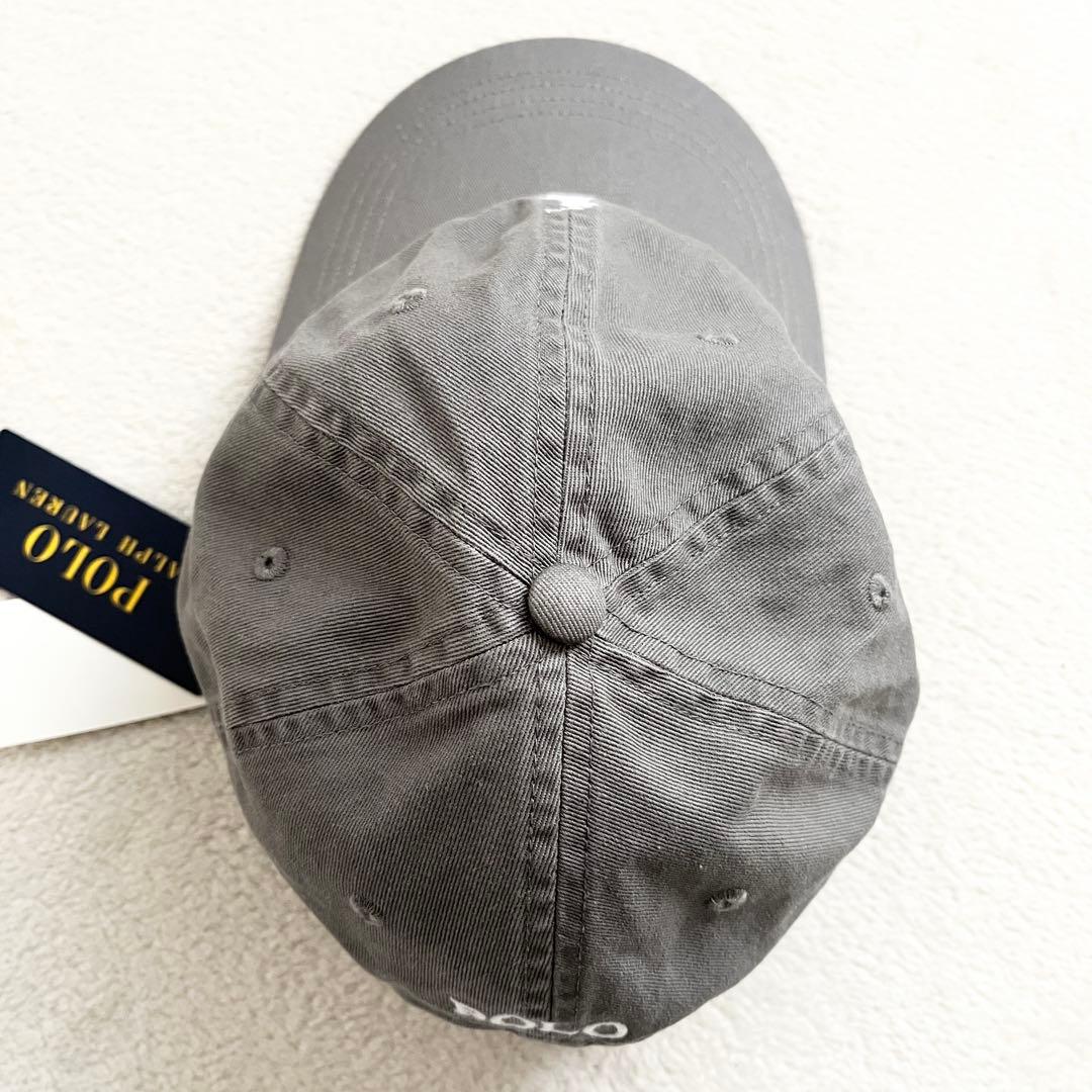 【新品未使用】POLO RALPH LAUREN キャップ グレー　人気白ポニー