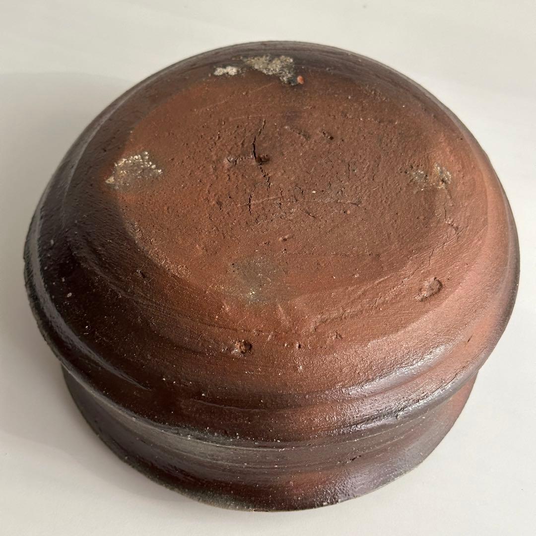 原田拾六  備前 皿 鉢 牡丹餅 共箱 直しあり