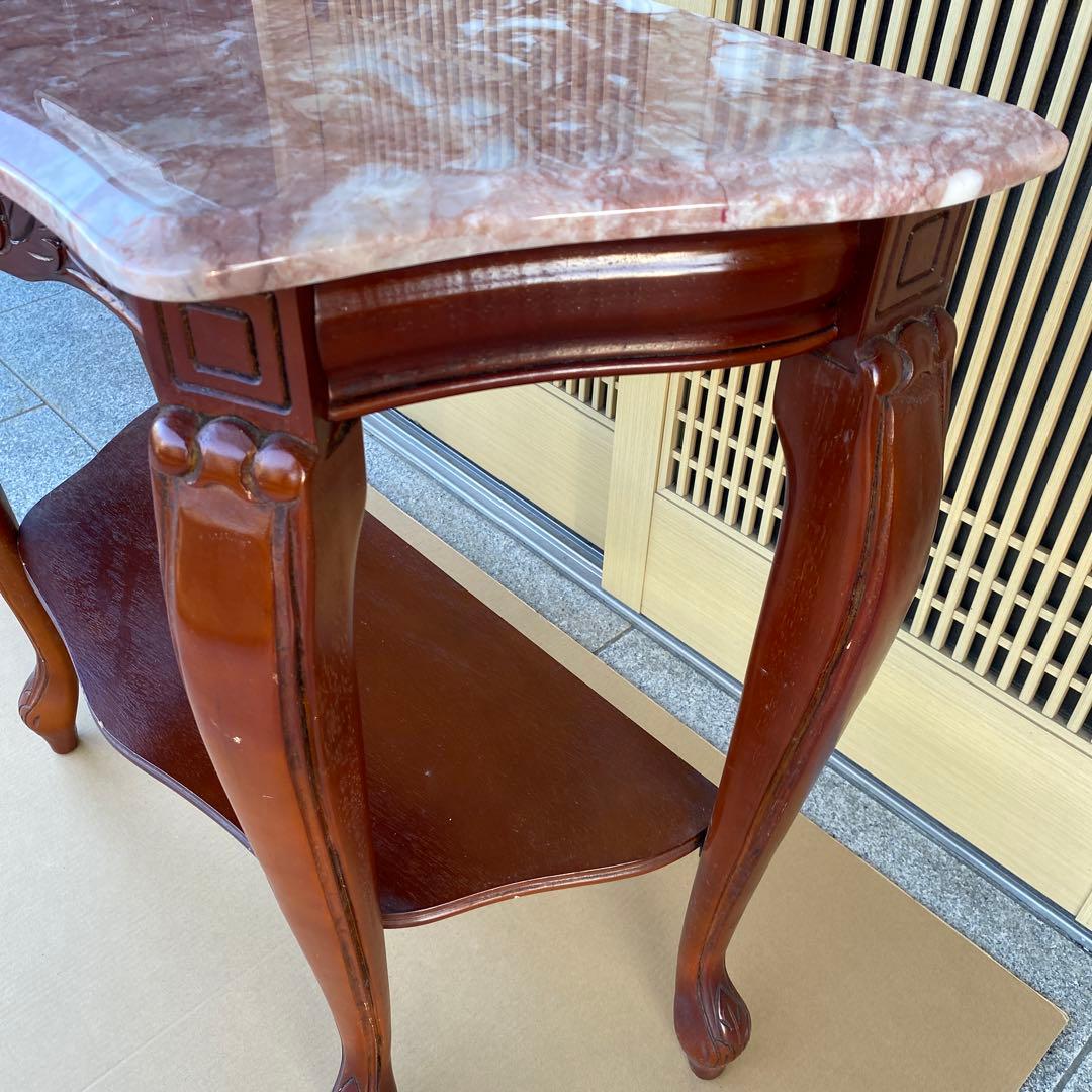 【サム】希少品】 サイドテーブル　ロココ調　アンティーク　猫脚　クラシック