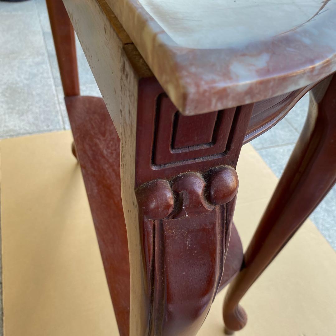 【サム】希少品】 サイドテーブル　ロココ調　アンティーク　猫脚　クラシック