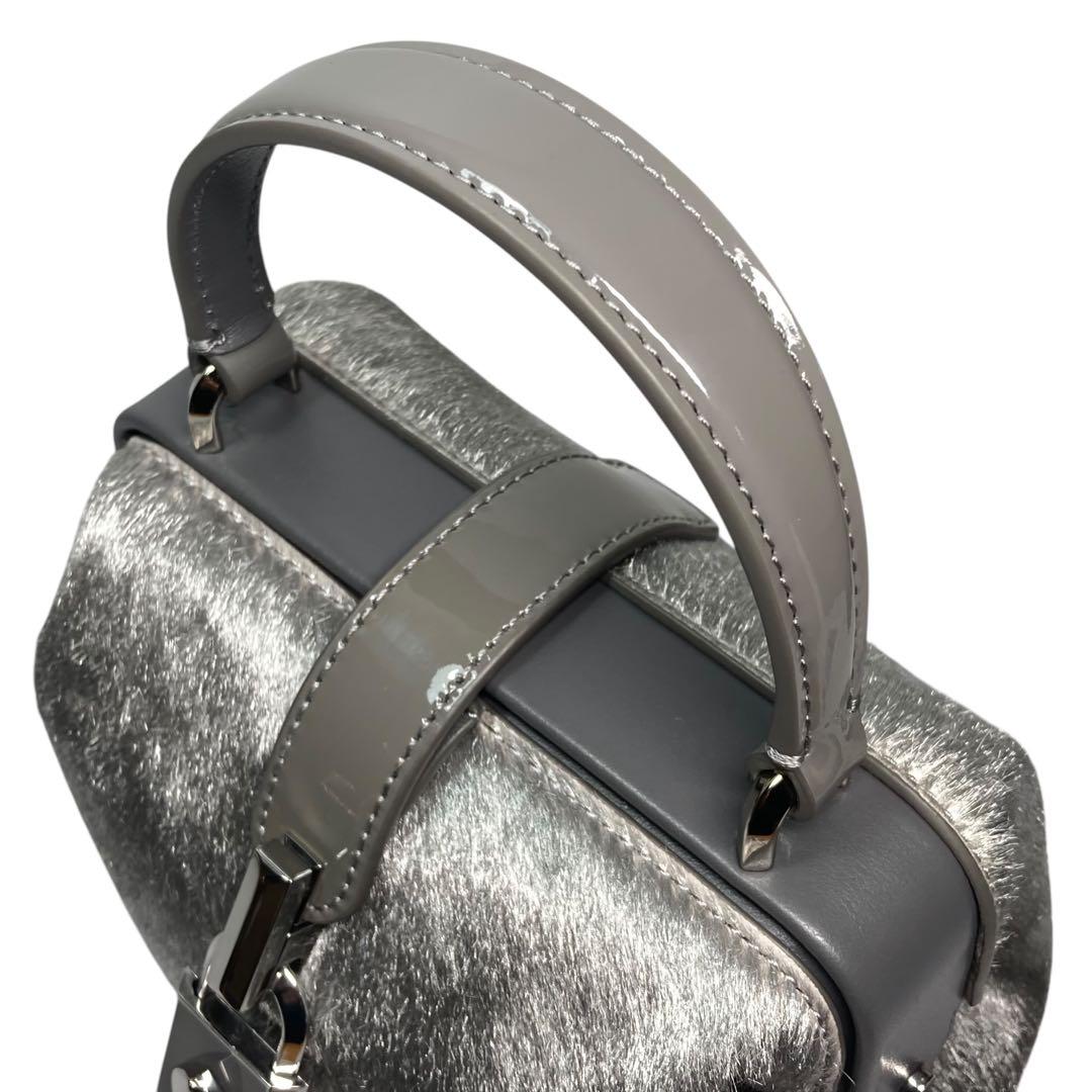 ケイトスペード　レメディ　ハンドバッグ　2way　ハラコ　シルバー　特別仕様美品