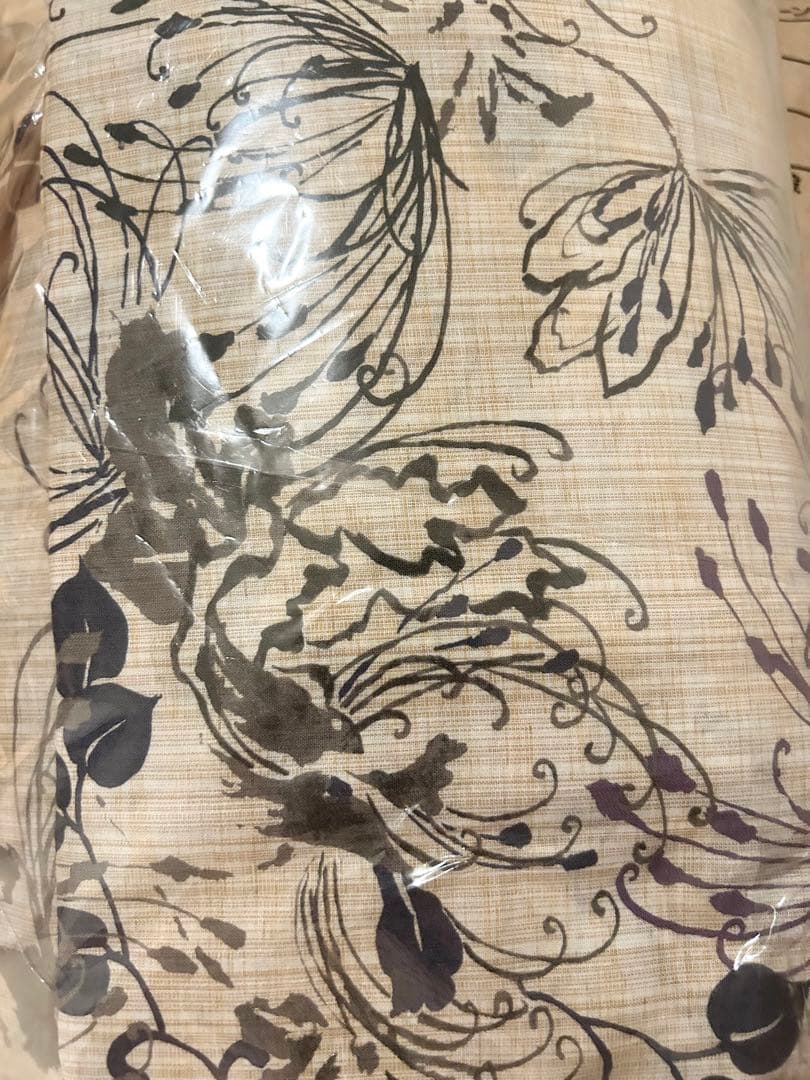 【新品】浴衣3点セット utatane 先染めベージュ風