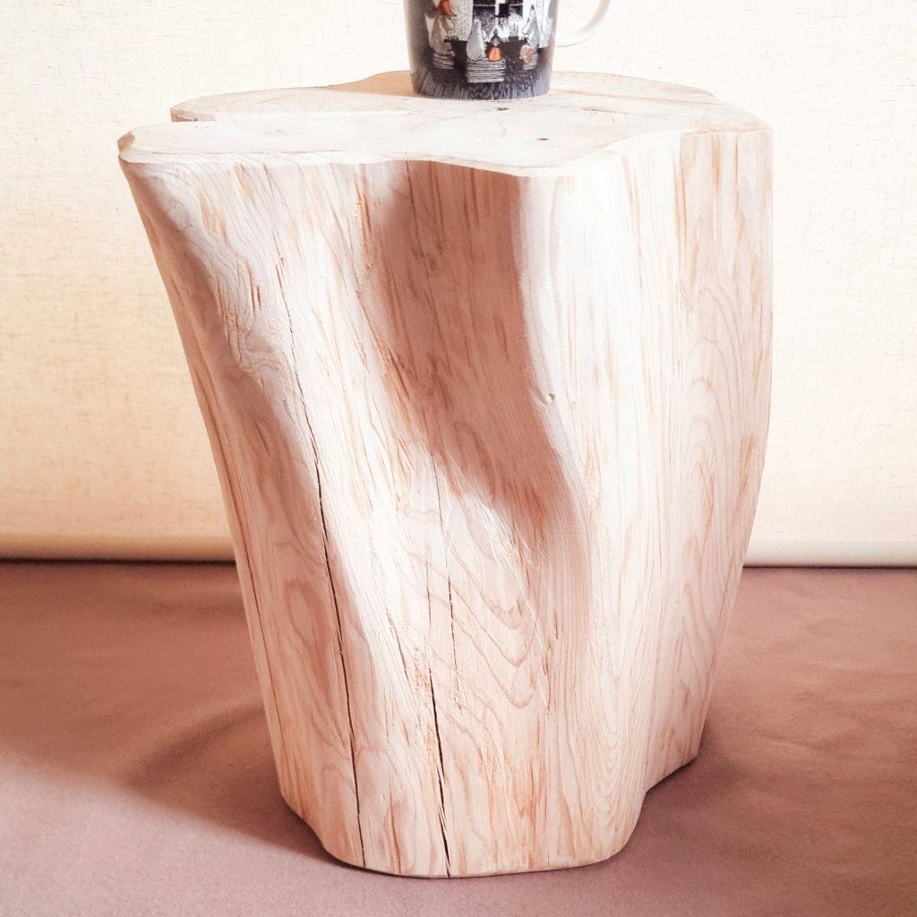 天然アロマ 東濃ひのき 根元切株スツール・テーブル・無垢無塗装・オーガニック