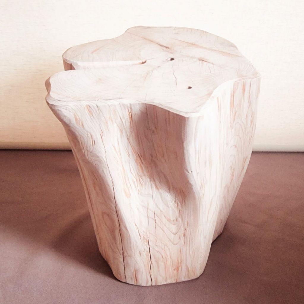 天然アロマ 東濃ひのき 根元切株スツール・テーブル・無垢無塗装・オーガニック