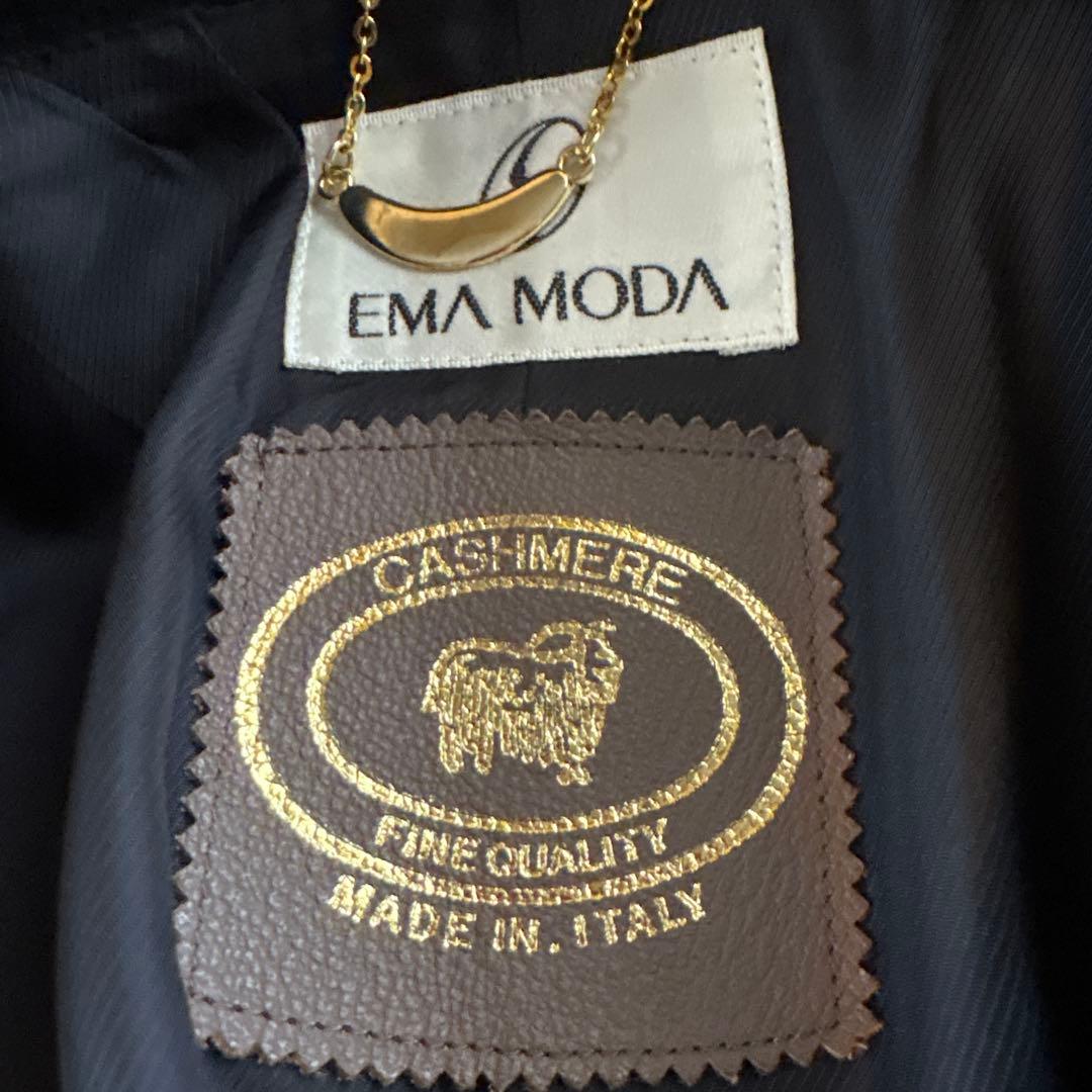 イタリアの高品質カシミヤ100%エモーダのチェスターコートマキシ丈115cm✨黒