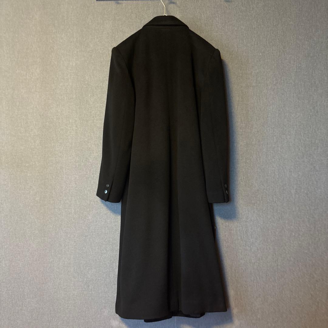 イタリアの高品質カシミヤ100%エモーダのチェスターコートマキシ丈115cm✨黒