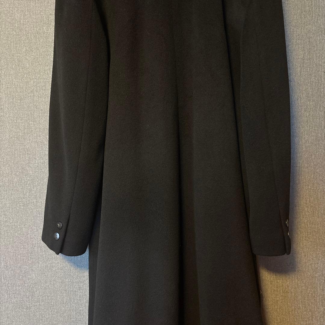 イタリアの高品質カシミヤ100%エモーダのチェスターコートマキシ丈115cm✨黒