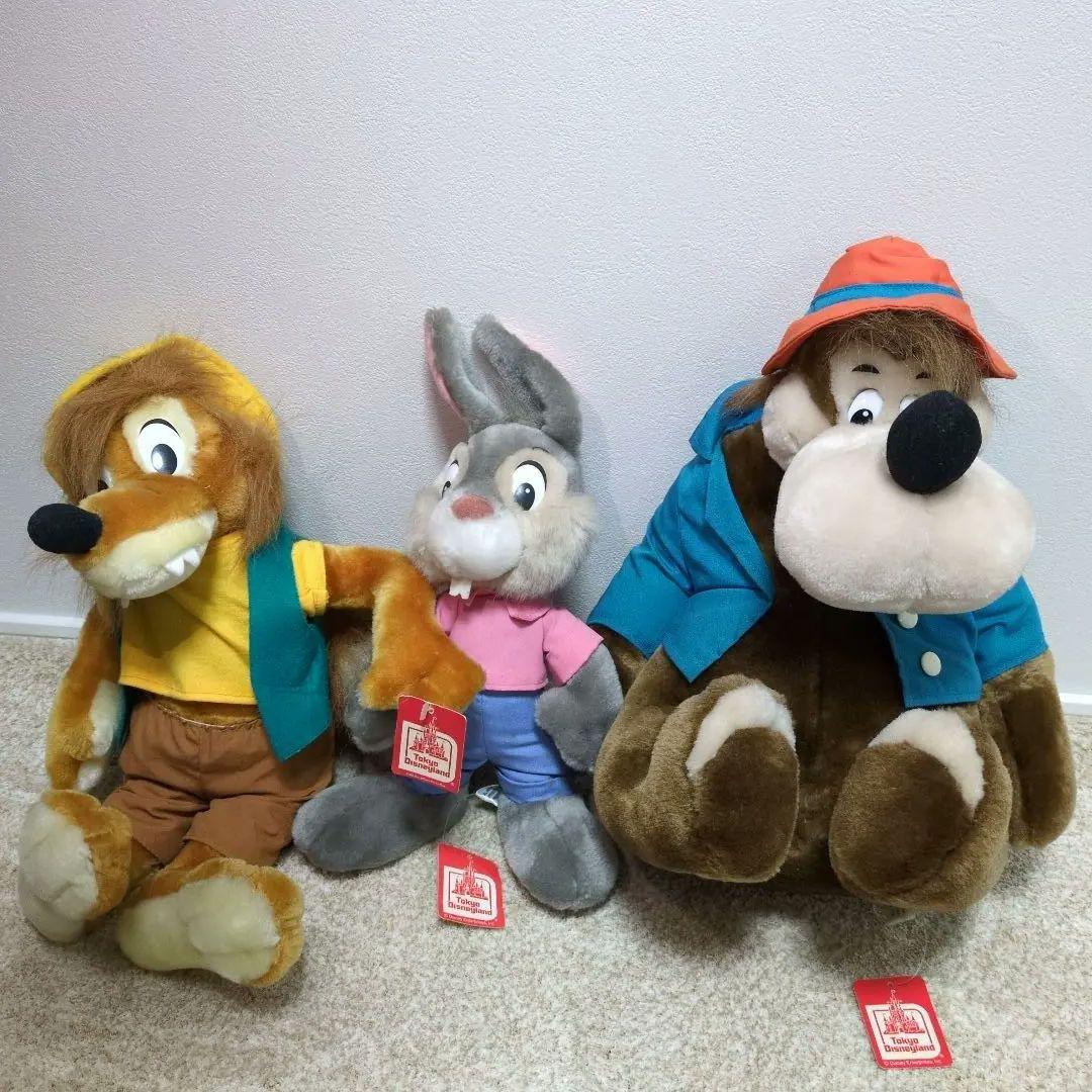 [希少！！］うさぎどん、きつねどん、くまどん　ぬいぐるみセット