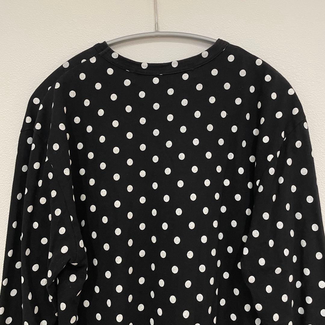 【あ】PLAY COMME des GARCONS ドット ロンT 黒×白