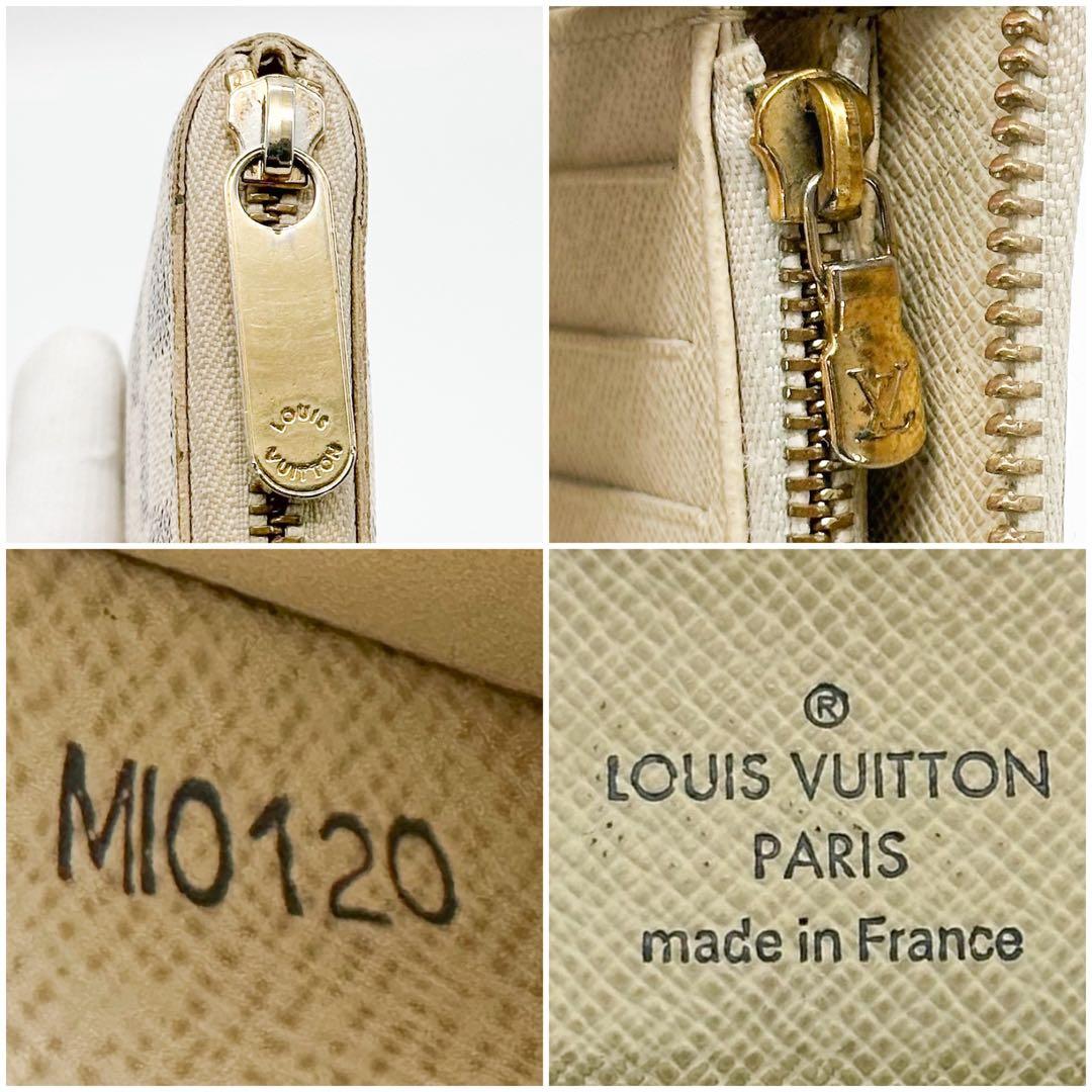 ルイヴィトン ジッピーコンパクトウォレット ダミエ アズール ラウンド 二つ折り