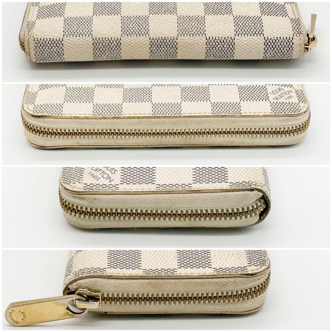 ルイヴィトン ジッピーコンパクトウォレット ダミエ アズール ラウンド 二つ折り