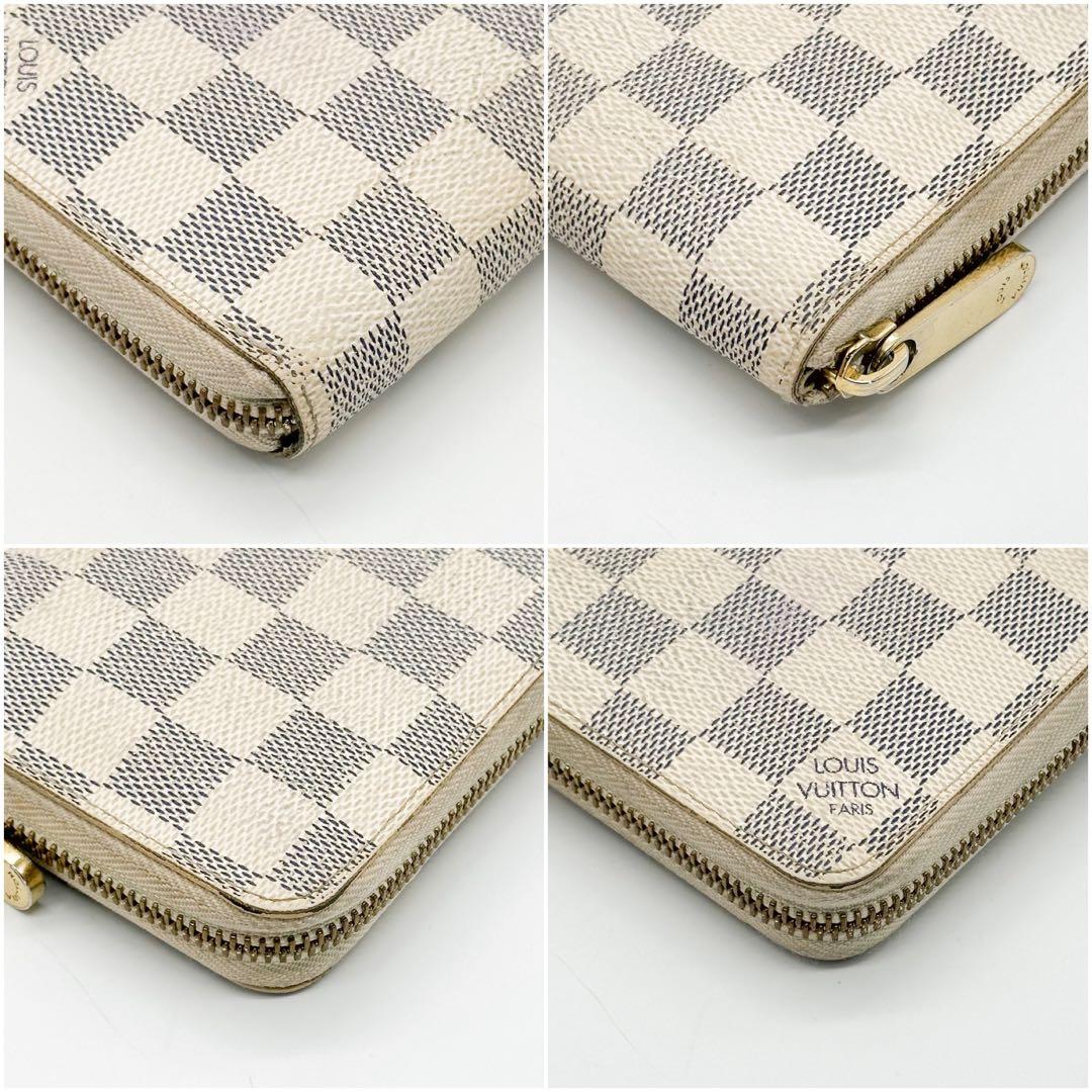 ルイヴィトン ジッピーコンパクトウォレット ダミエ アズール ラウンド 二つ折り