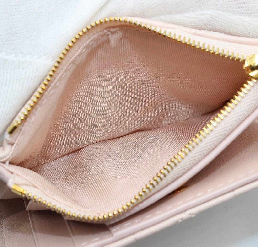 S2028 未使用 ディオール Dior Caro Dahlia 二つ折り財布