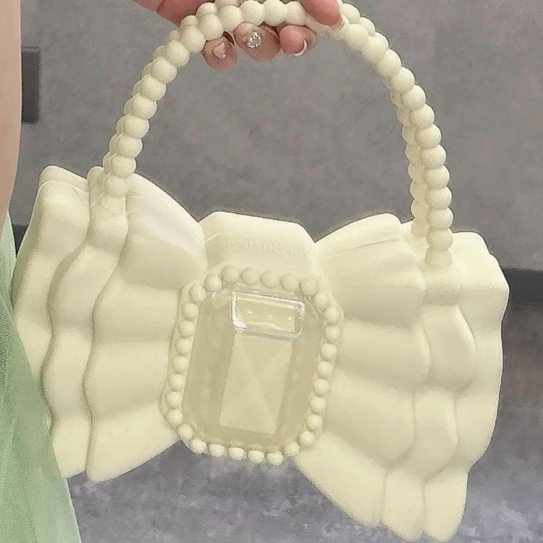 forBitches リボン ハンドバッグ ホワイト