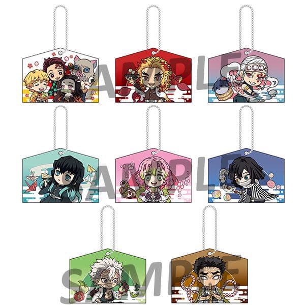 新品★鬼滅の刃【伊黒小芭内】絵馬ストラップ★2点セット