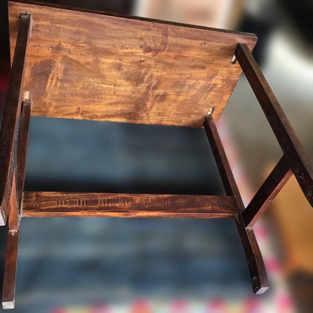 アンティーク軽井沢彫り　櫻 花台　家具　収納