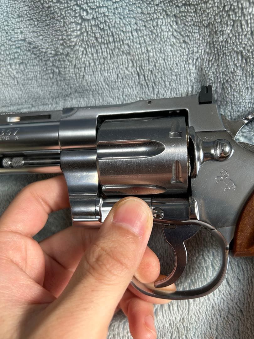 タナカワークス　コルトパイソン　4インチ ステンレスモデル　ガスリボルバー