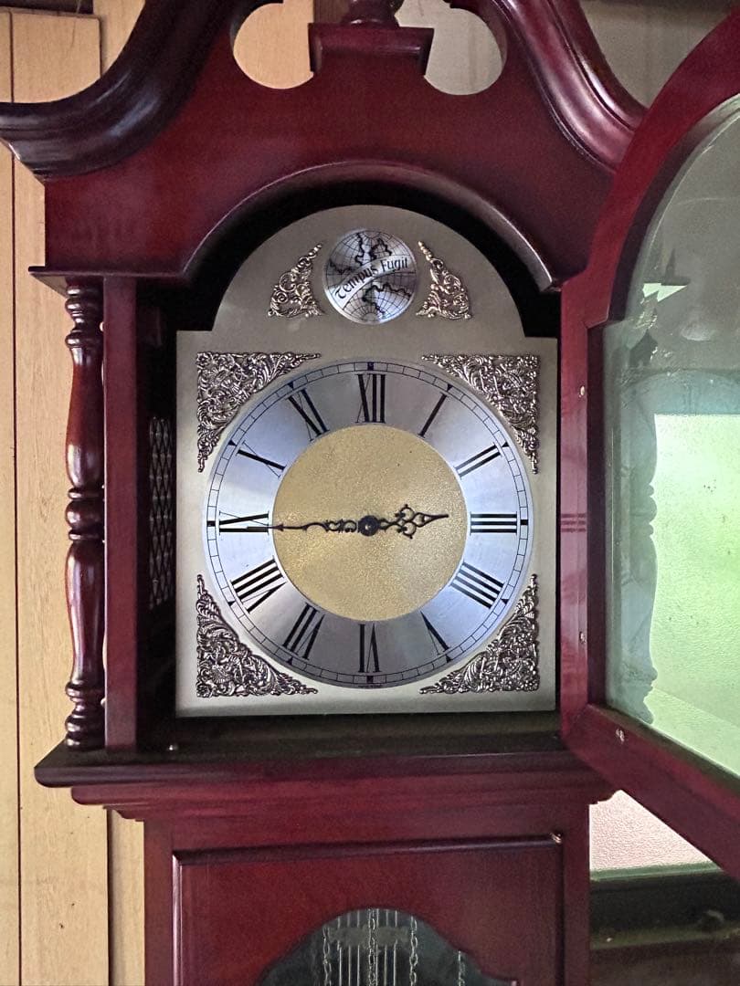 [お引取りまたは着払い限定] 木製柱時計 　ドイツTempusFugit社製